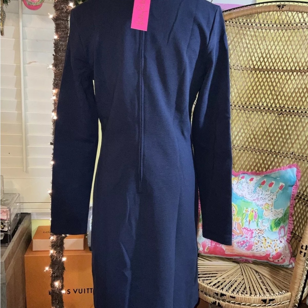 Lilly Pulitzer NWT Kennedy Classic Shift Dress True Navy $198 Size M,L,XL - Picture 5 of 15